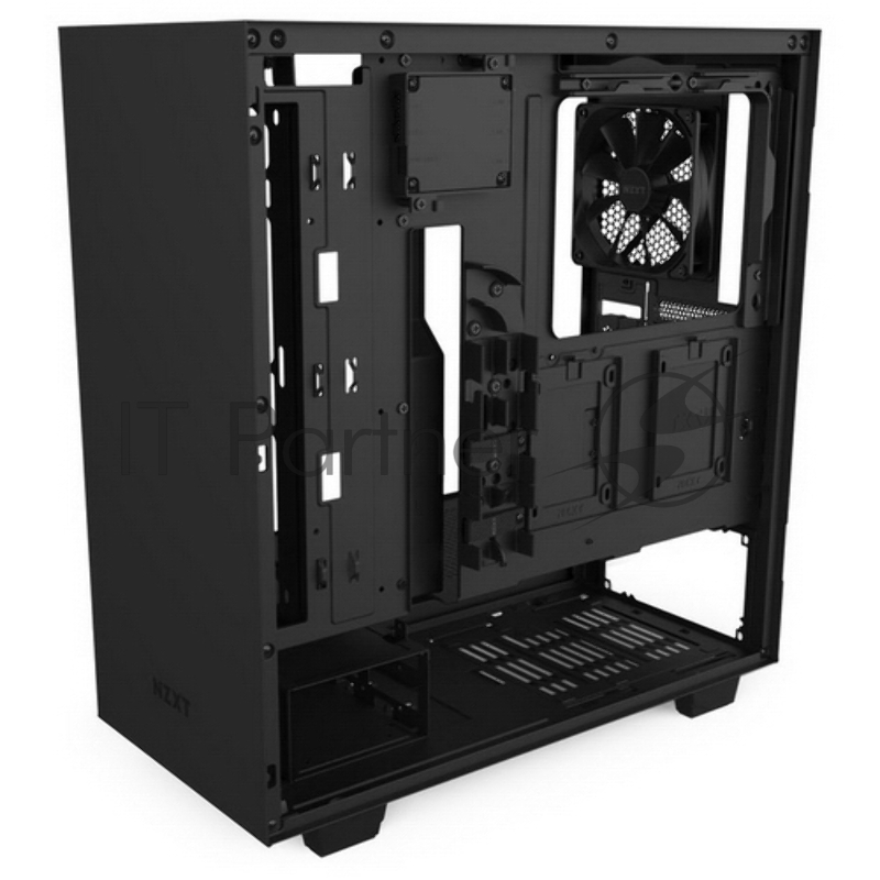 Корпус NZXT CA-H510I-B1 H510i Compact Mid Tower Black/Black Chassis with Smart Device 2, 2x120mm Aer F Case Fans, 2xLED Strips and Vertical GPU Mount