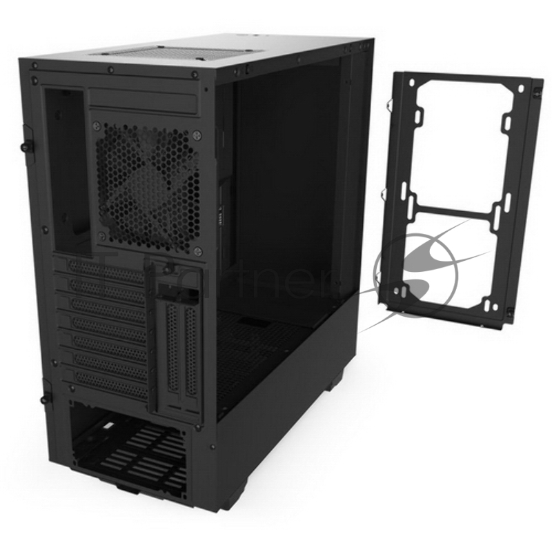 Корпус NZXT CA-H510I-B1 H510i Compact Mid Tower Black/Black Chassis with Smart Device 2, 2x120mm Aer F Case Fans, 2xLED Strips and Vertical GPU Mount