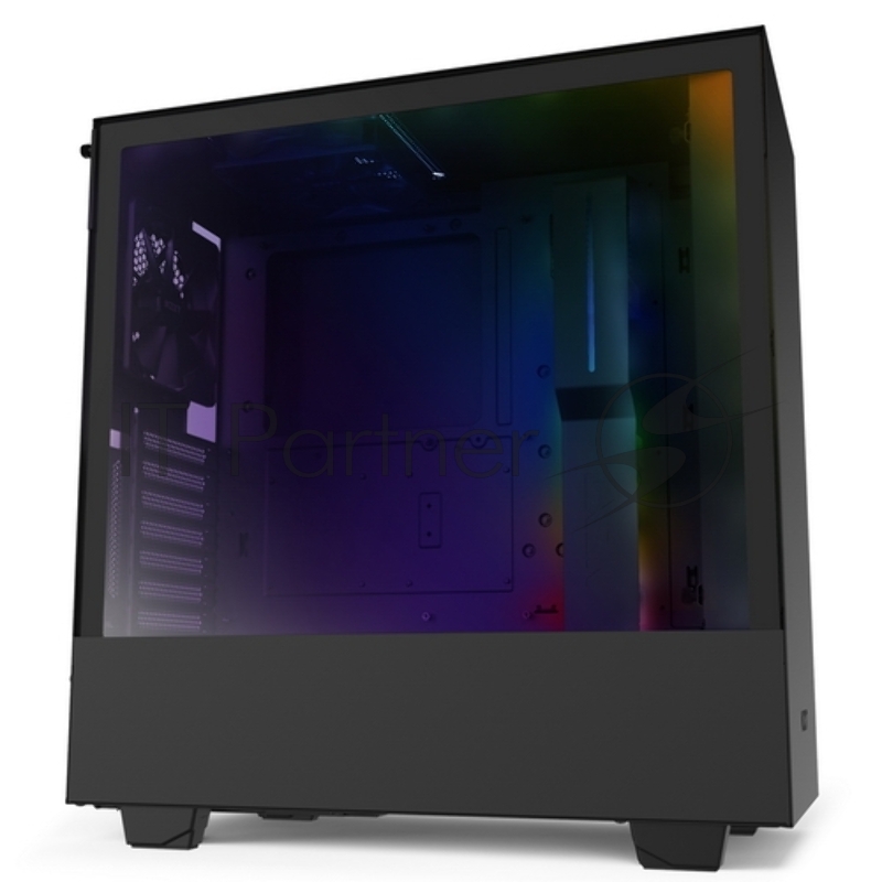Корпус NZXT CA-H510I-B1 H510i Compact Mid Tower Black/Black Chassis with Smart Device 2, 2x120mm Aer F Case Fans, 2xLED Strips and Vertical GPU Mount
