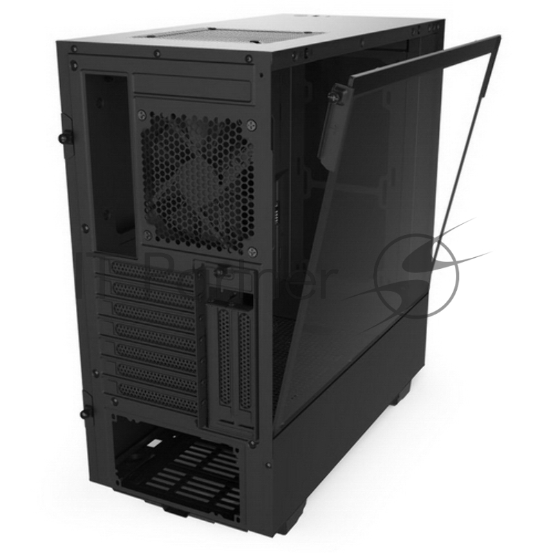 Корпус NZXT CA-H510I-B1 H510i Compact Mid Tower Black/Black Chassis with Smart Device 2, 2x120mm Aer F Case Fans, 2xLED Strips and Vertical GPU Mount