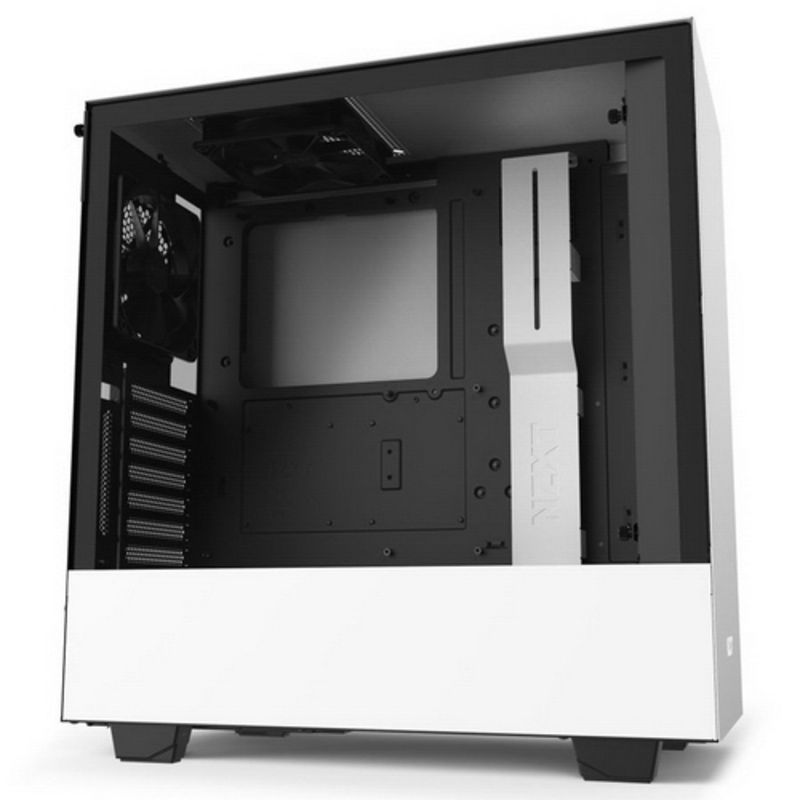 Корпус NZXT CA-H510I-W1 H510i Compact Mid Tower White/Black Chassis with Smart Device 2, 2x120mm Aer F Case Fans, 2xLED Strips and Vertical GPU Mount