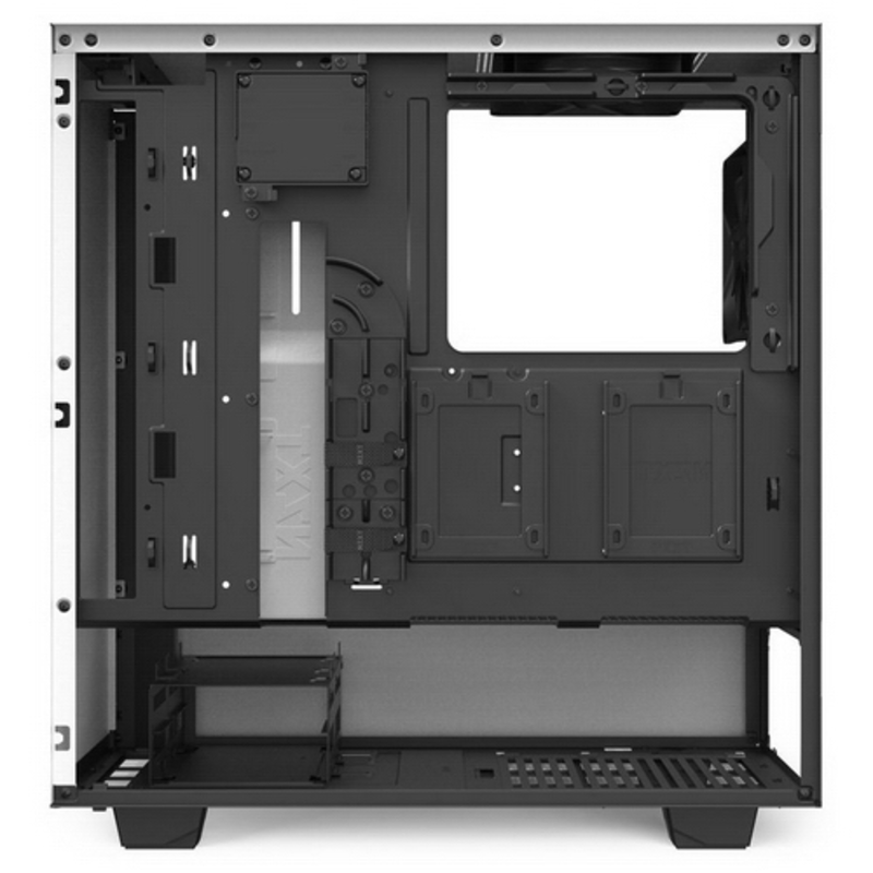 Корпус NZXT CA-H510I-W1 H510i Compact Mid Tower White/Black Chassis with Smart Device 2, 2x120mm Aer F Case Fans, 2xLED Strips and Vertical GPU Mount