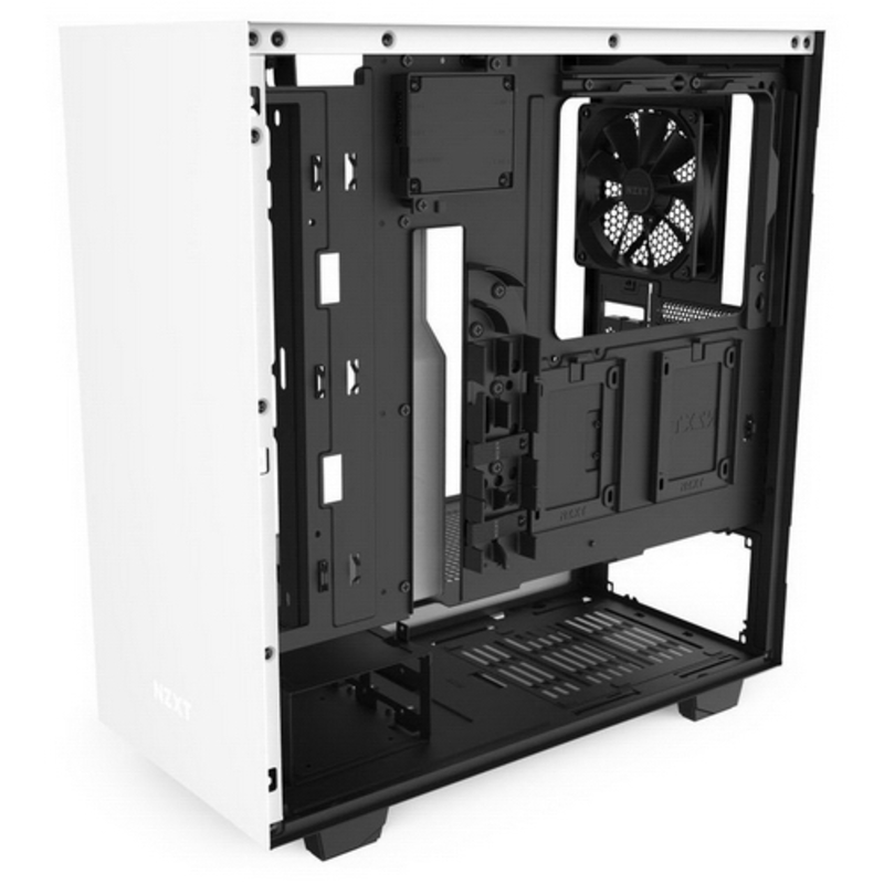 Корпус NZXT CA-H510I-W1 H510i Compact Mid Tower White/Black Chassis with Smart Device 2, 2x120mm Aer F Case Fans, 2xLED Strips and Vertical GPU Mount