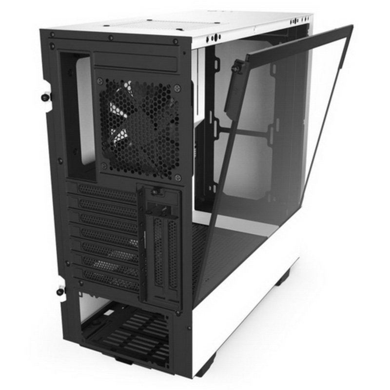 Корпус NZXT CA-H510I-W1 H510i Compact Mid Tower White/Black Chassis with Smart Device 2, 2x120mm Aer F Case Fans, 2xLED Strips and Vertical GPU Mount