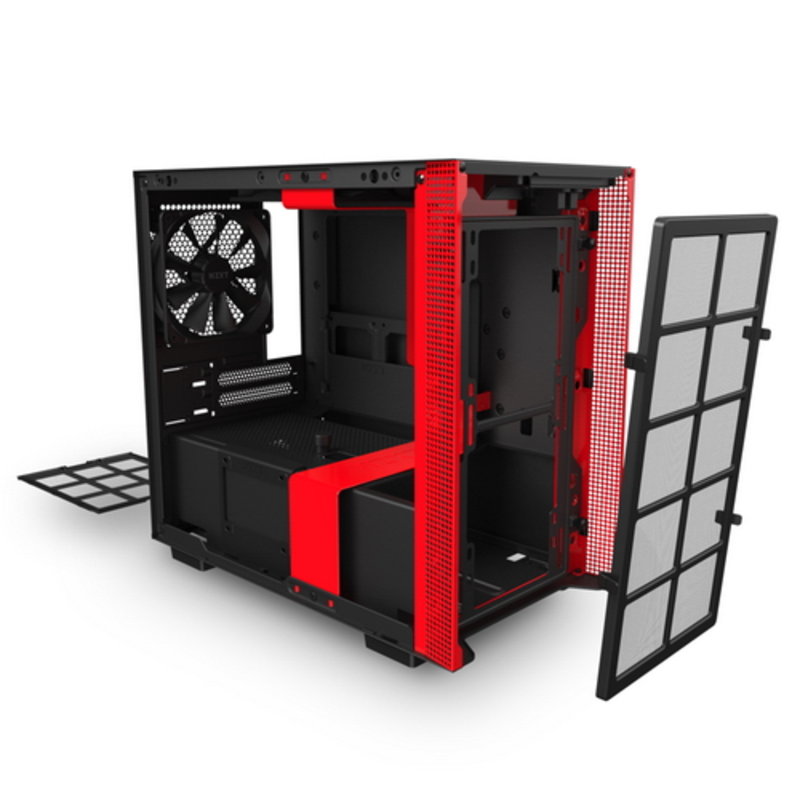 Корпус NZXT CA-H210B-BR H210 Mini ITX Black/Red Chassis with 2x120mm Aer F Case Fans