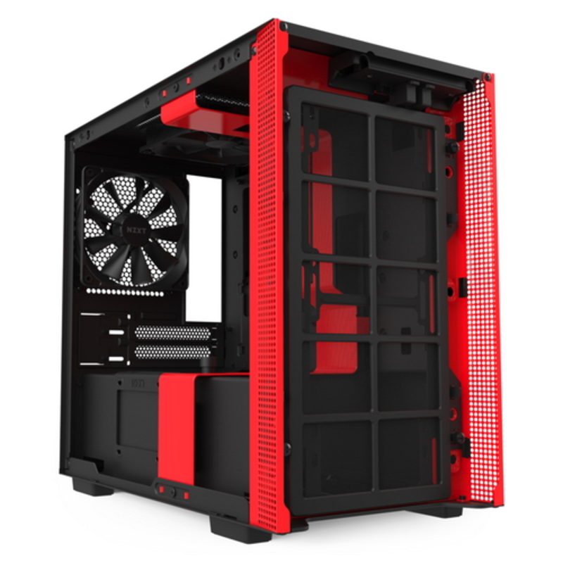Корпус NZXT CA-H210B-BR H210 Mini ITX Black/Red Chassis with 2x120mm Aer F Case Fans