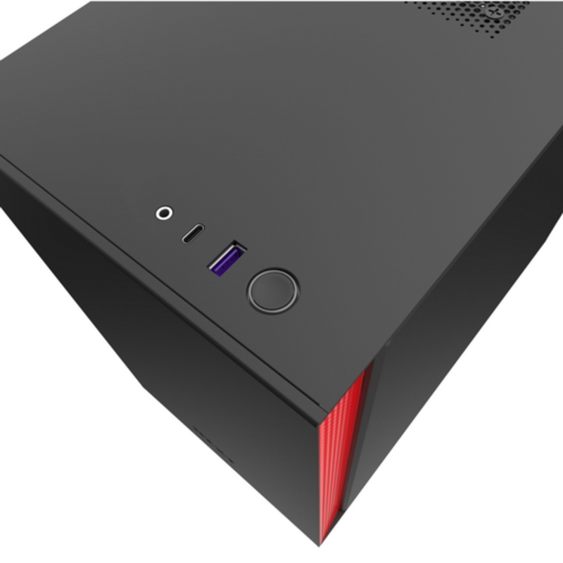 Корпус NZXT CA-H210B-BR H210 Mini ITX Black/Red Chassis with 2x120mm Aer F Case Fans