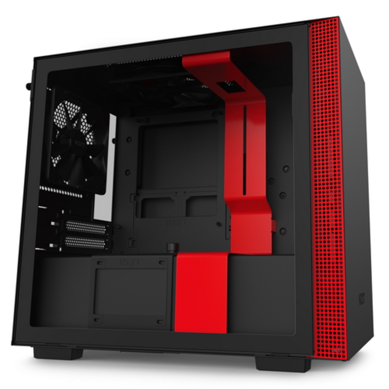 Корпус NZXT CA-H210B-BR H210 Mini ITX Black/Red Chassis with 2x120mm Aer F Case Fans