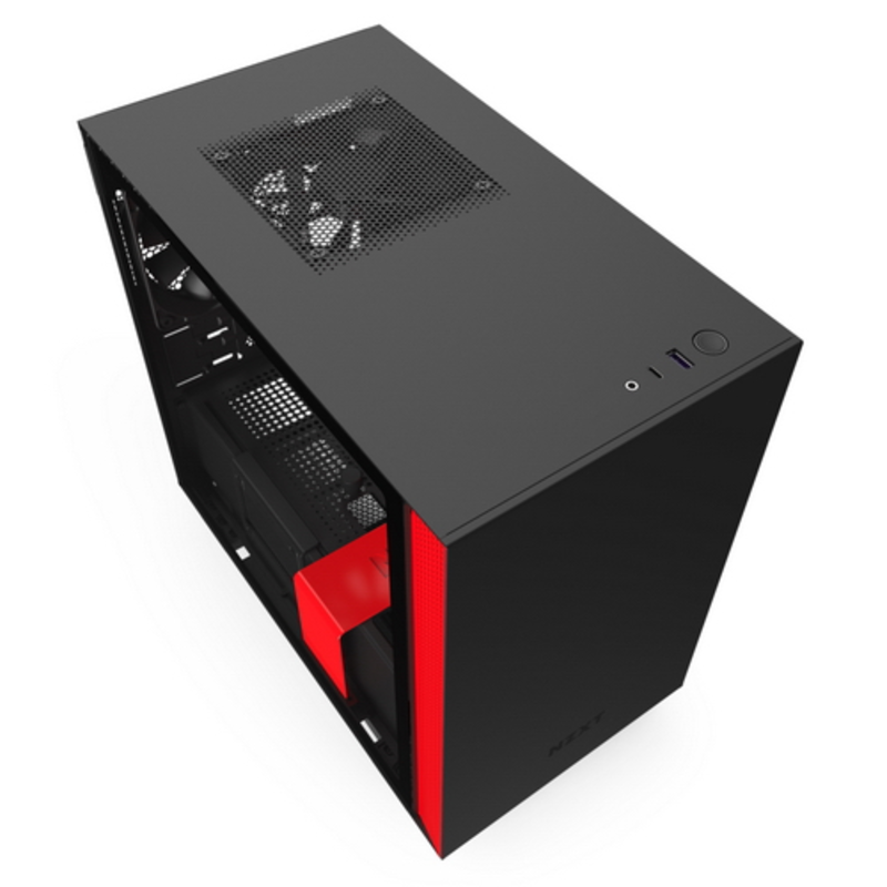 Корпус NZXT CA-H210B-BR H210 Mini ITX Black/Red Chassis with 2x120mm Aer F Case Fans