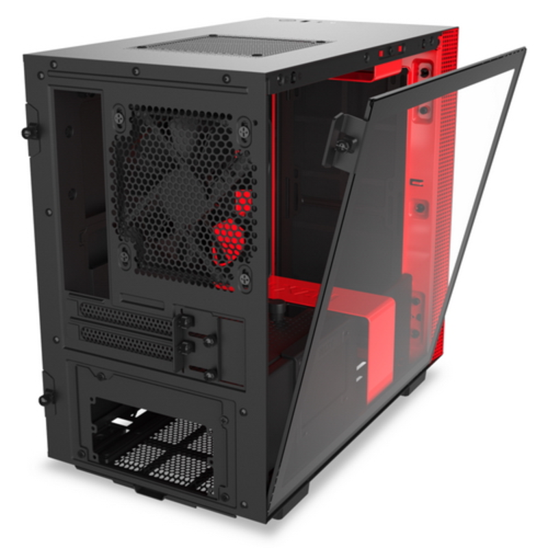 Корпус NZXT CA-H210B-BR H210 Mini ITX Black/Red Chassis with 2x120mm Aer F Case Fans
