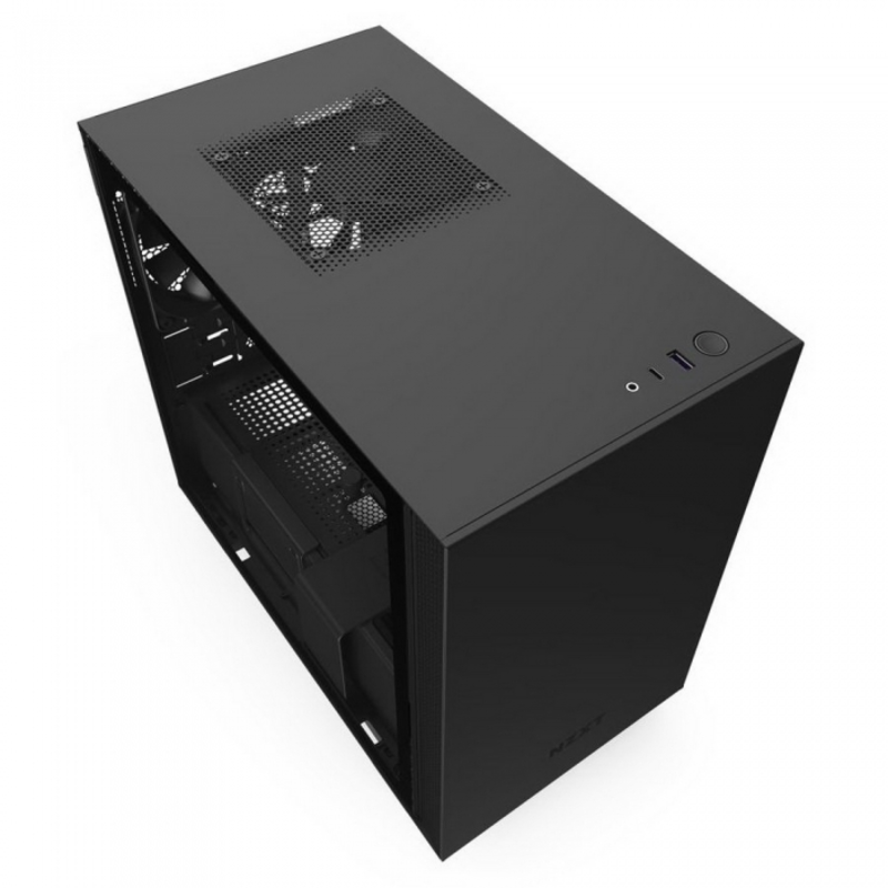 Корпус NZXT CA-H210I-B1 H210i Mini ITX Black/Black Chassis with Smart Device 2, 2x120mm Aer F Case Fans, 1xLED Strip