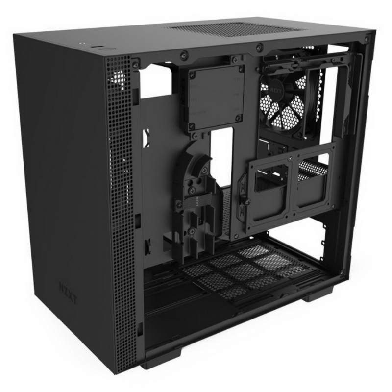 Корпус NZXT CA-H210I-B1 H210i Mini ITX Black/Black Chassis with Smart Device 2, 2x120mm Aer F Case Fans, 1xLED Strip
