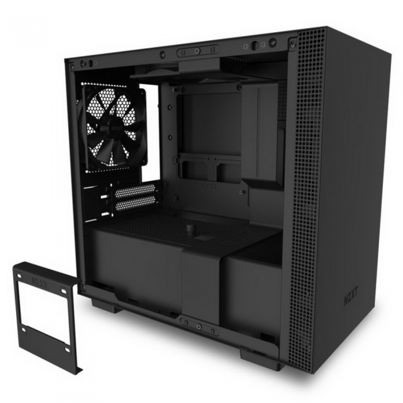 Корпус NZXT CA-H210I-B1 H210i Mini ITX Black/Black Chassis with Smart Device 2, 2x120mm Aer F Case Fans, 1xLED Strip