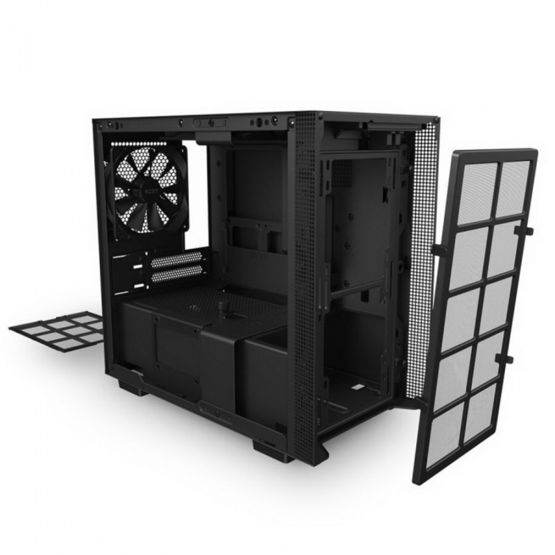 Корпус NZXT CA-H210I-B1 H210i Mini ITX Black/Black Chassis with Smart Device 2, 2x120mm Aer F Case Fans, 1xLED Strip