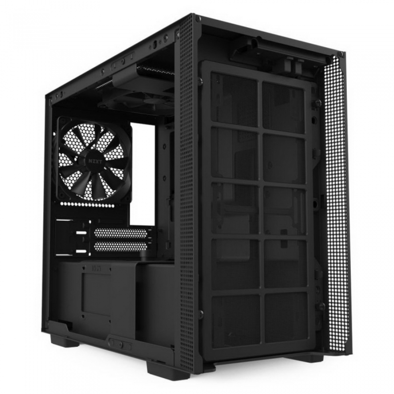 Корпус NZXT CA-H210I-B1 H210i Mini ITX Black/Black Chassis with Smart Device 2, 2x120mm Aer F Case Fans, 1xLED Strip