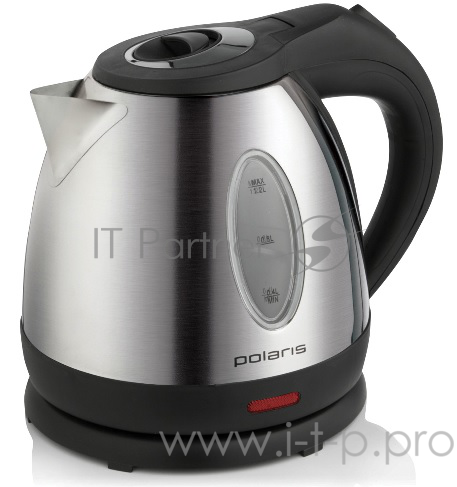 Чайник электрический нержавейка POLARIS PWK 1284 СА Черный/Матовый, 1800Вт, диск, 1,2л (уп-ка 12шт)