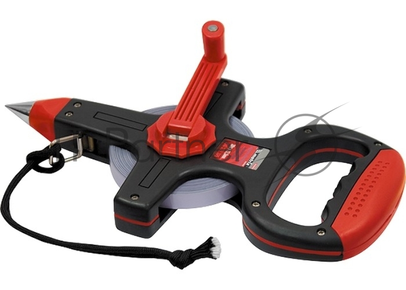 MATRIX Рулетка геодезическая, 50 м х 12,5 мм, металлическая лента, открытый корпус// MASTER 31445