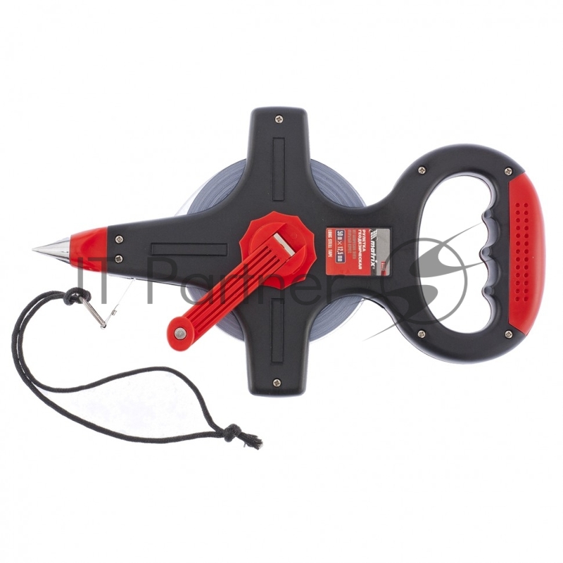 MATRIX Рулетка геодезическая, 50 м х 12,5 мм, металлическая лента, открытый корпус// MASTER 31445