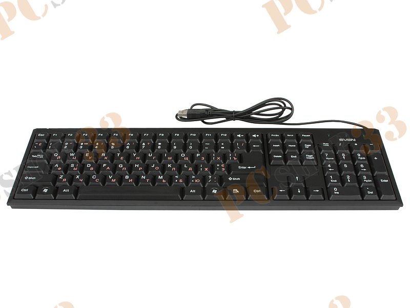 Клавиатура Sven Standard 303, 104+2кн., черный (USB)