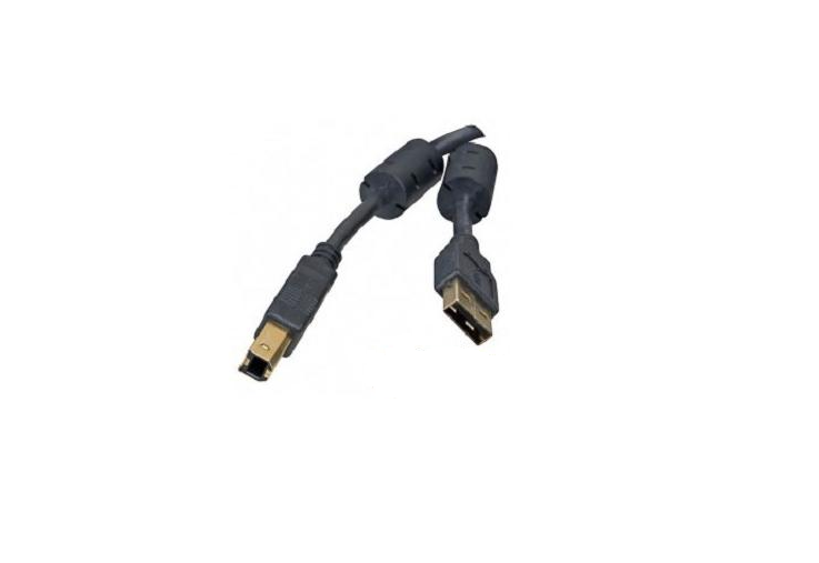 Кабель 5bites UC5010-030A Проф. Кабель USB2.0, AM/BM, зол.разъемы, ферр.кольца, 3м., черный