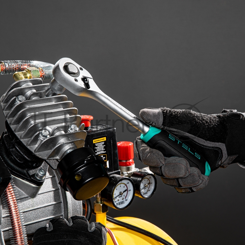 STELS Набор торцевых головок, 1/2, головки 10 - 22 мм, с трещот, ключом, CrV,11 предм 14127