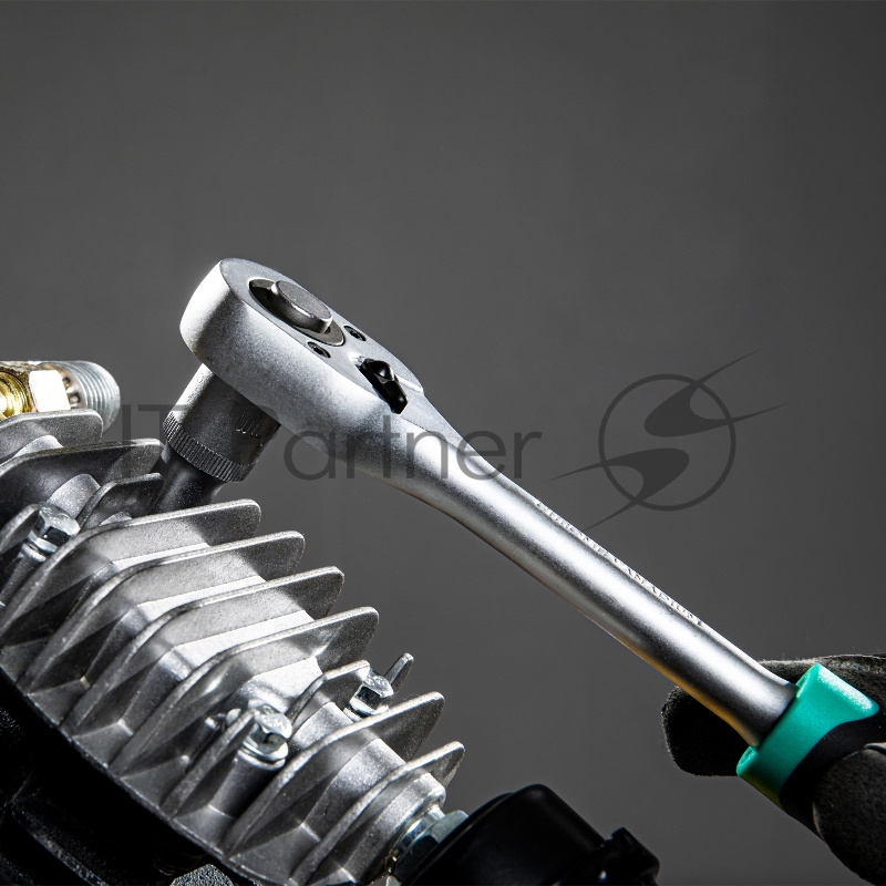 STELS Набор торцевых головок, 1/2, головки 10 - 22 мм, с трещот, ключом, CrV,11 предм 14127