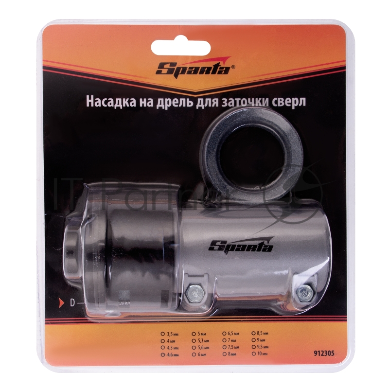 SPARTA Насадка на дрель для заточки сверл, D 3,5-10 мм//912305