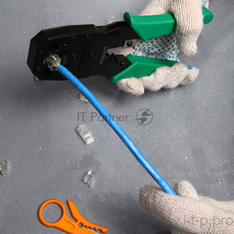 REXANT Кримпер для обжима 8P8C / 6P6C / 4P4C /ht-200/, заделка витой пары /ht-318М/ ht-315 12-3441