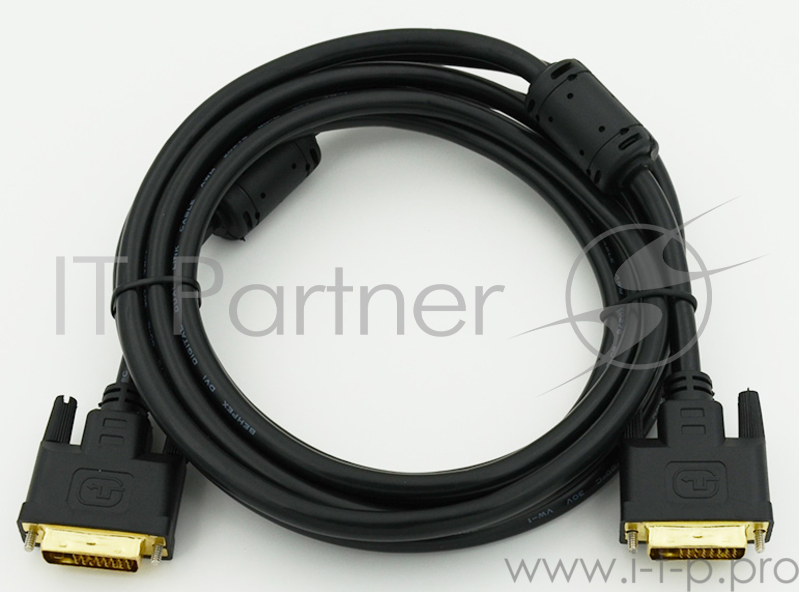 Кабель VCOM VDV6300-3M Кабель DVI-DVI Dual Link (25M-25M), 3m, 2 фильтра