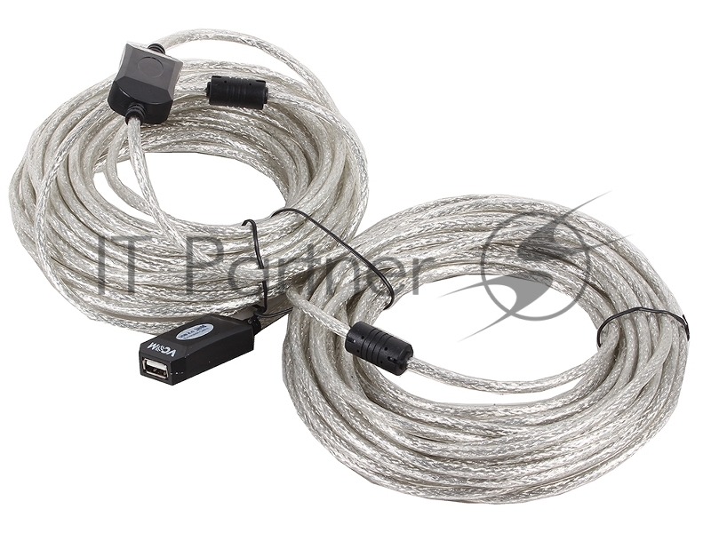 Кабель VCOM VUS7049-20M Кабель-адаптер USB2.0-repeater, удлинительный активный Am--Af 20м