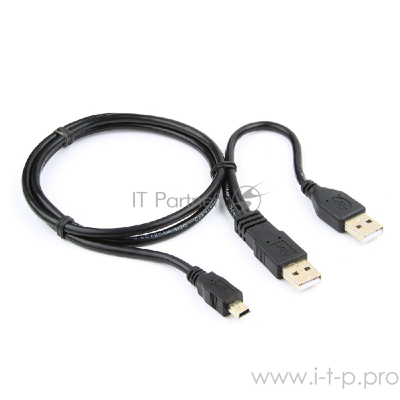 Кабель Gembird/Cablexpert CCP-USB22-AM5P-3 USB 2.0 Pro Кабель , 2xAM/miniBM 5P, 0.9м, экран, черный