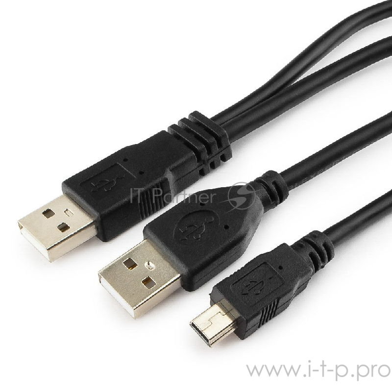 Кабель Gembird/Cablexpert CCP-USB22-AM5P-3 USB 2.0 Pro Кабель , 2xAM/miniBM 5P, 0.9м, экран, черный