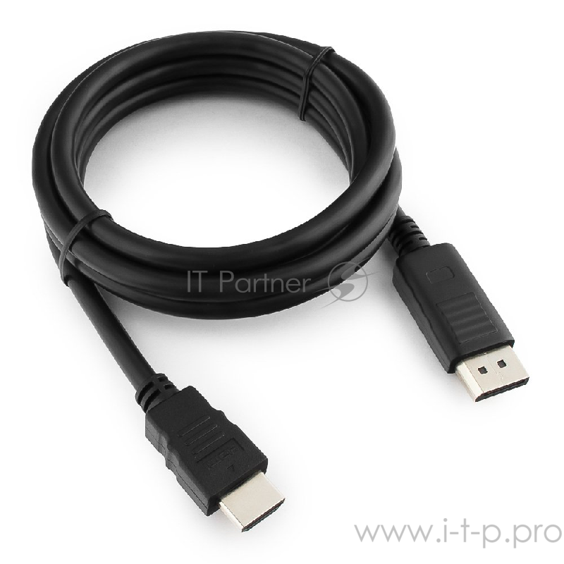 Кабель Кабель DisplayPort-HDMI Gembird/Cablexpert 1,8м, 20M/19M, черный, экран, пакет (CC-DP-HDMI-6)
