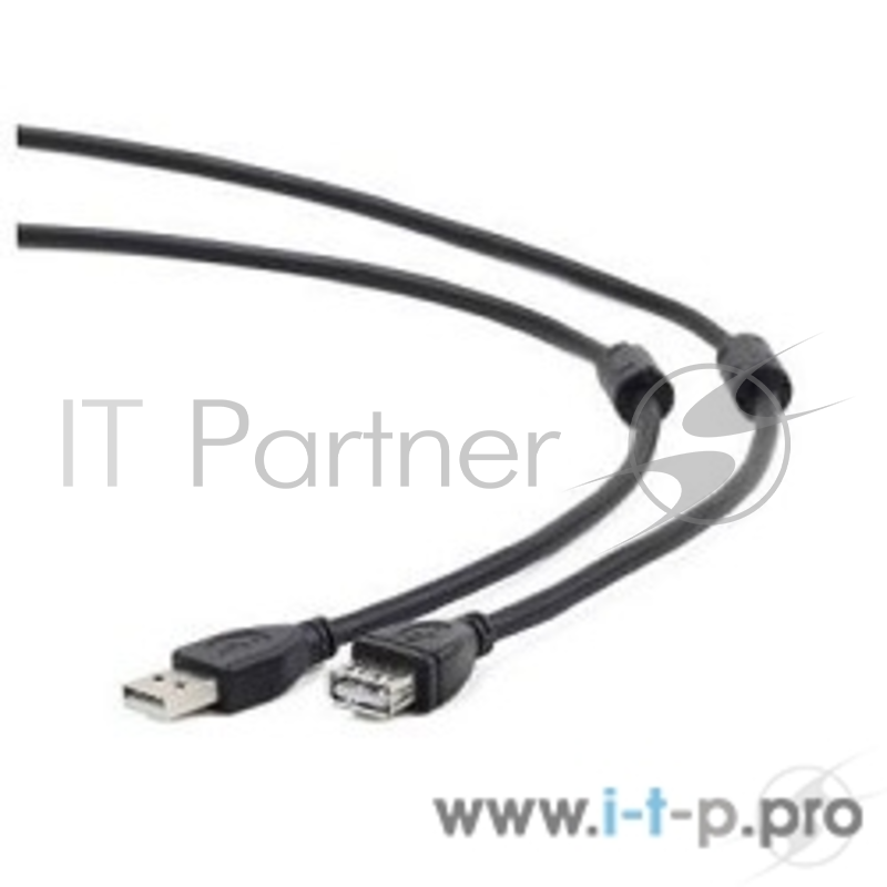 Кабель Gembird/Cablexpert CCF2-USB2-AMAF-15 USB 2.0 Pro Кабель , AM/AF, 4.5м, экран, 2феррит.кольца, черный, пакет