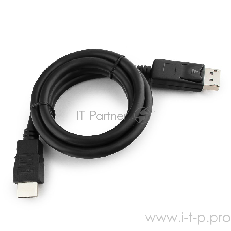 Кабель Кабель DisplayPort-HDMI Gembird/Cablexpert 1м, 20M/19M, черный, экран, пакет(CC-DP-HDMI-1M)