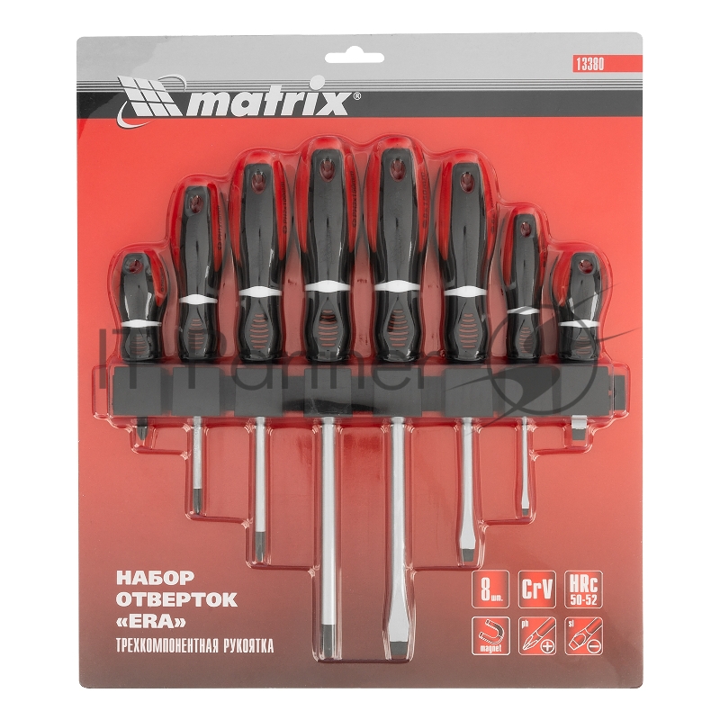 MATRIX Набор отверток Era, 8 шт., CrV, 3-х компонентная рукоятка// Matrix 13380