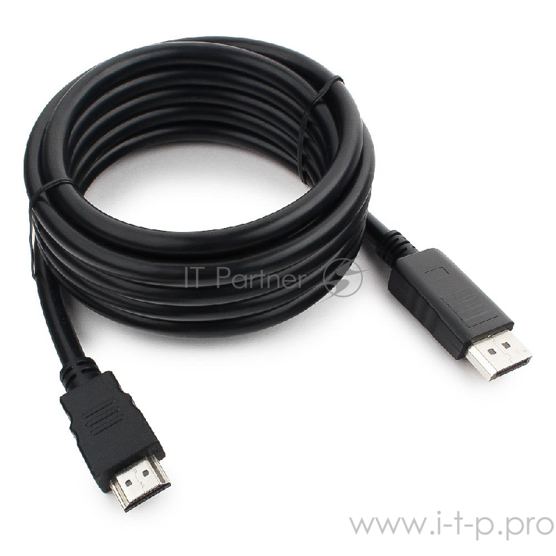 Кабель Кабель DisplayPort-HDMI Gembird/Cablexpert 3м, 20M/19M, черный, экран, пакет(CC-DP-HDMI-3M)