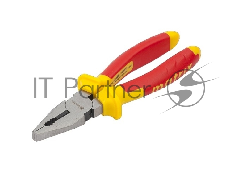 MATRIX Плоскогубцы комбинированные, Insulated, 180мм, двухкомпонентные рукоятки// PROFESSIONAL 16903