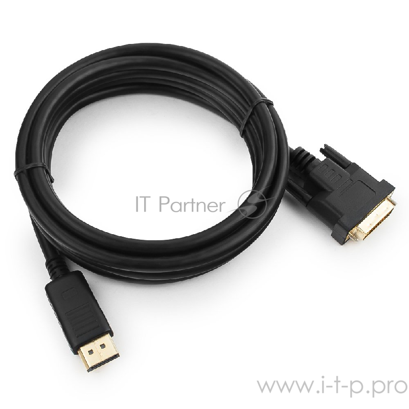 Кабель Кабель DisplayPort-DVI Gembird/Cablexpert 3м, 20M/19M, черный, экран, пакет(CC-DPM-DVIM-3M)