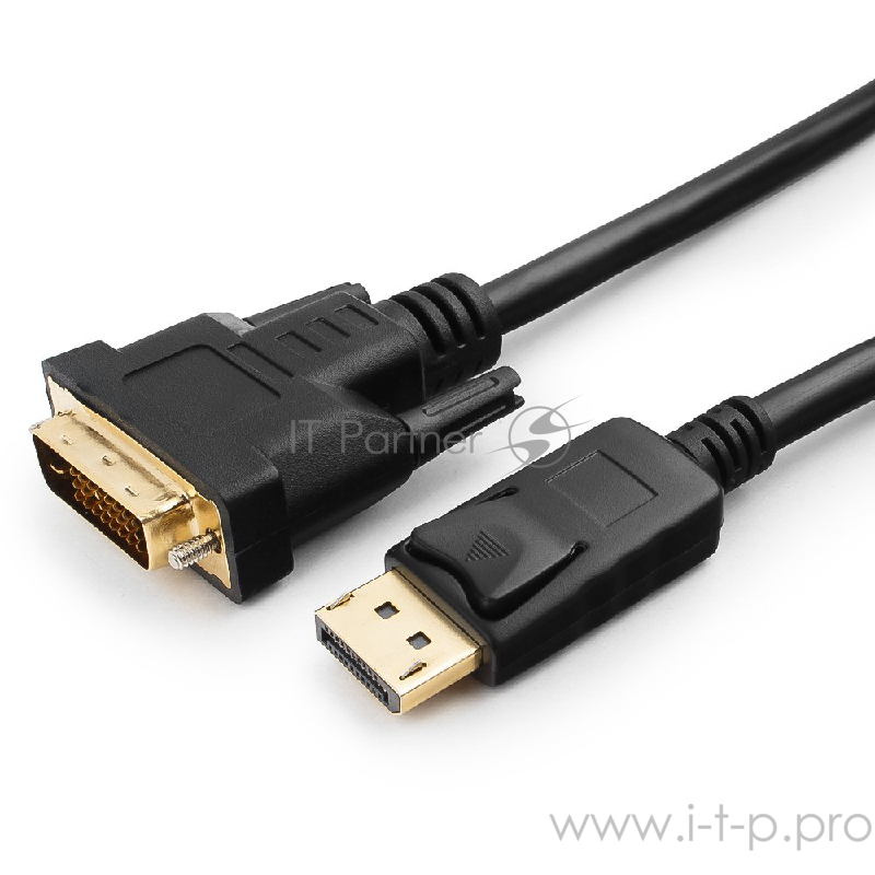 Кабель Кабель DisplayPort-DVI Gembird/Cablexpert 3м, 20M/19M, черный, экран, пакет(CC-DPM-DVIM-3M)