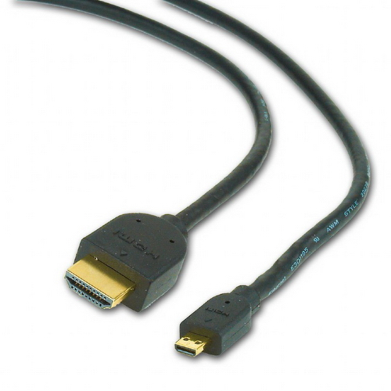 Кабель Gembird HDMI-microHDMI позол.разъемы , 19м/19м,3.0 м,черный, CC-HDMID-10