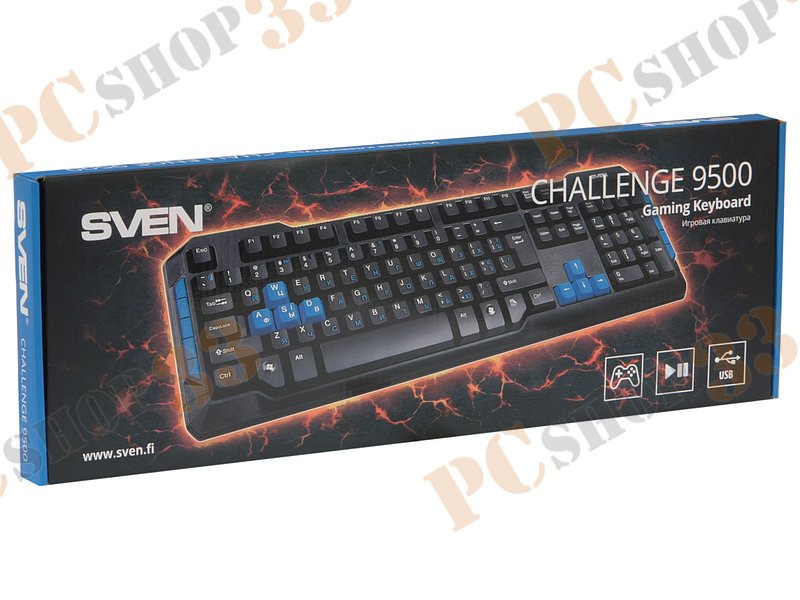 Клавиатура Sven Challenge 9500, черный (USB)