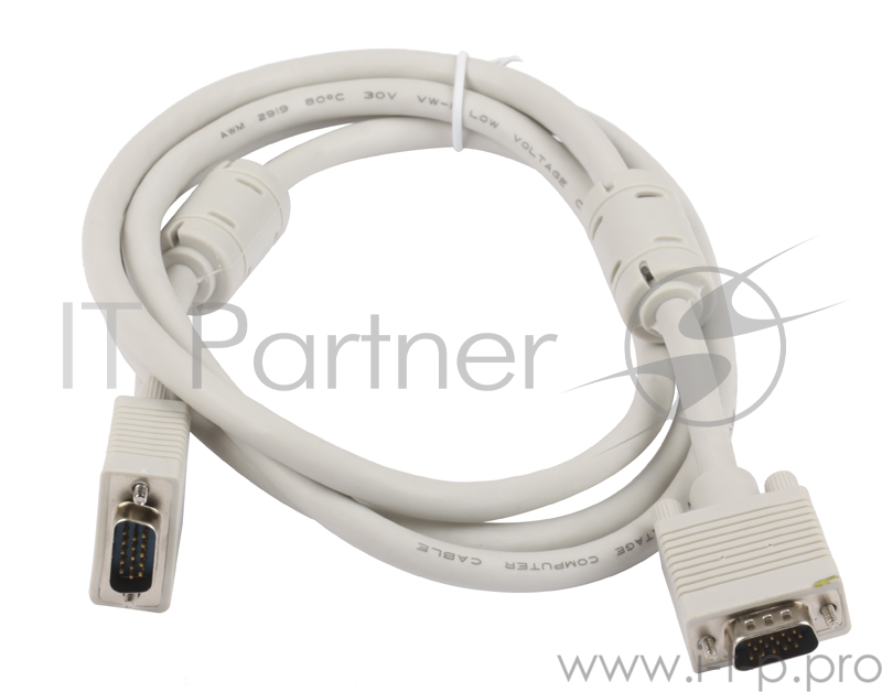 Кабель Gembird/Cablexpert CC-PPVGA-6, Кабель VGA Premium ,15M/15M,1.8м, тройной экран, феррит.кольца, пакет