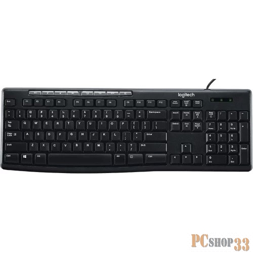 Клавиатура Logitech K200 Media 920-008814, черный (USB)