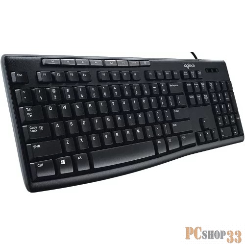 Клавиатура Logitech K200 Media 920-008814, черный (USB)