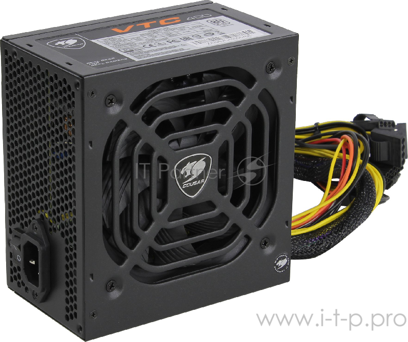 Cougar VTC 400 Блок питания (400 Вт, чёрный, PCIe-1 шт, ATX v2.31, Active PFC, 120mm Fan, 80 Plus)