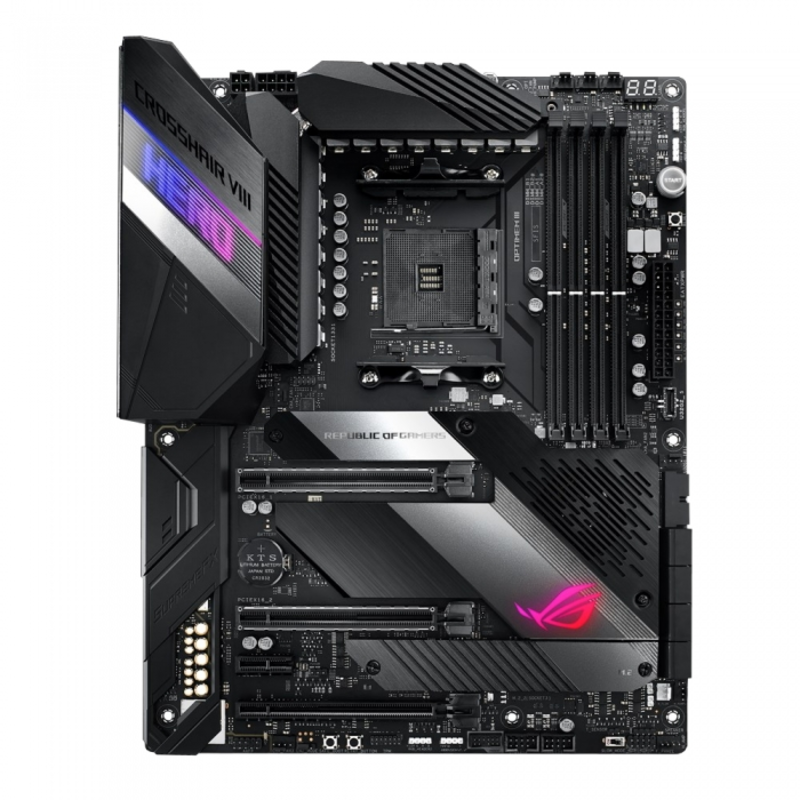 Материнская плата Asus ROG CROSSHAIR VIII HERO RTL {MD X570, сокет: AM4, слоты: 4 DDR4 DIMM, SATA 3: 6 Гбит/с х 8, дополнительно: поддержка SLI/CrossFireX}