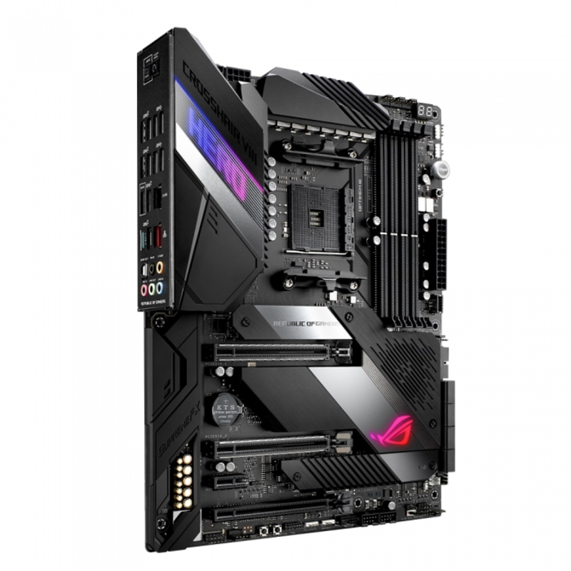 Материнская плата Asus ROG CROSSHAIR VIII HERO RTL {MD X570, сокет: AM4, слоты: 4 DDR4 DIMM, SATA 3: 6 Гбит/с х 8, дополнительно: поддержка SLI/CrossFireX}