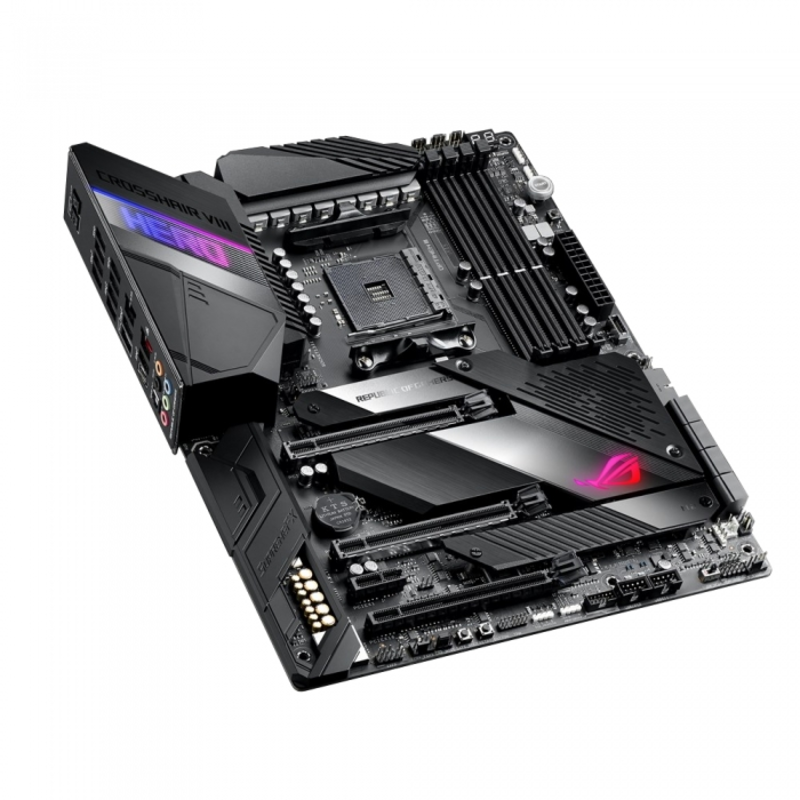 Материнская плата Asus ROG CROSSHAIR VIII HERO RTL {MD X570, сокет: AM4, слоты: 4 DDR4 DIMM, SATA 3: 6 Гбит/с х 8, дополнительно: поддержка SLI/CrossFireX}