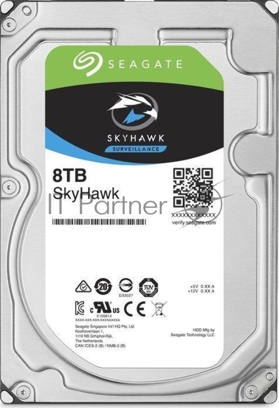 Жесткий диск SATA 8TB 7200RPM 6GB/S 256MB ST8000VX004 SEAGATE